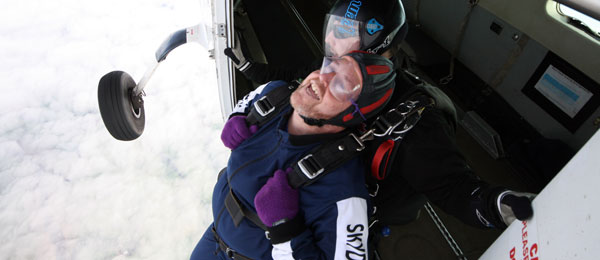 Our Managing Director, Phil Doyle, leapt from the sky at 15000 feet